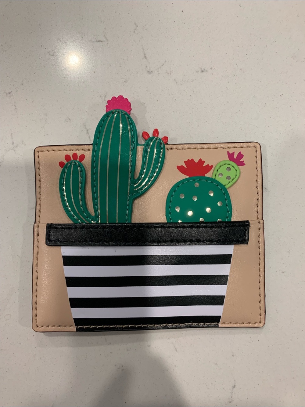 kate spade Mint Green Cactus Tote with Matching Cactus Wallet & Accessories - Picture 8 of 15